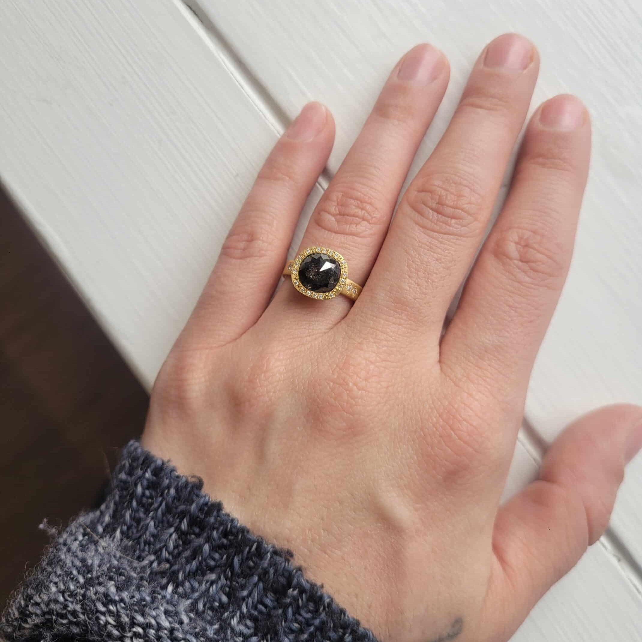 1.90CT Yellow Gold and Diamond Ring