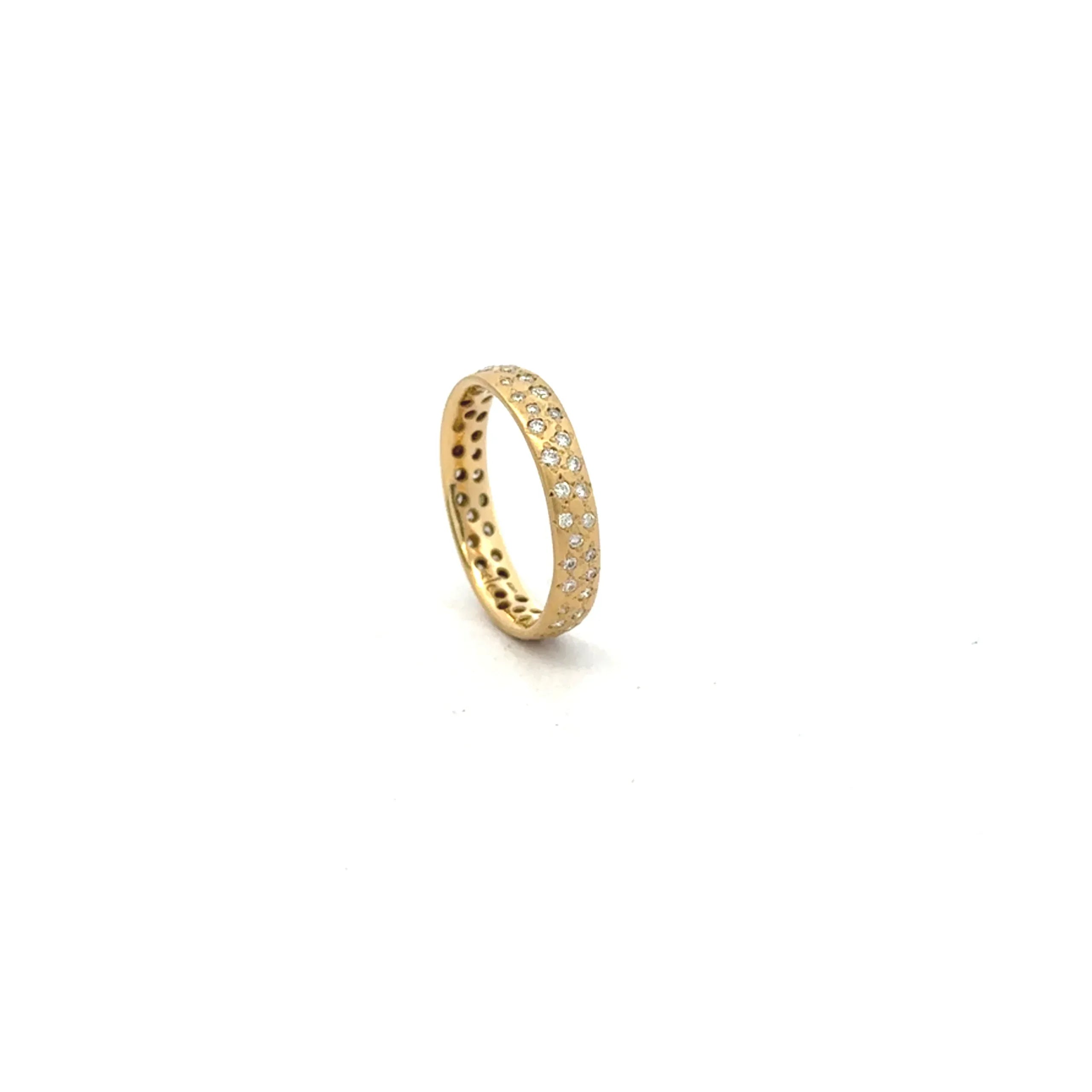 Yellow Gold, Diamond Wavy Pave Band