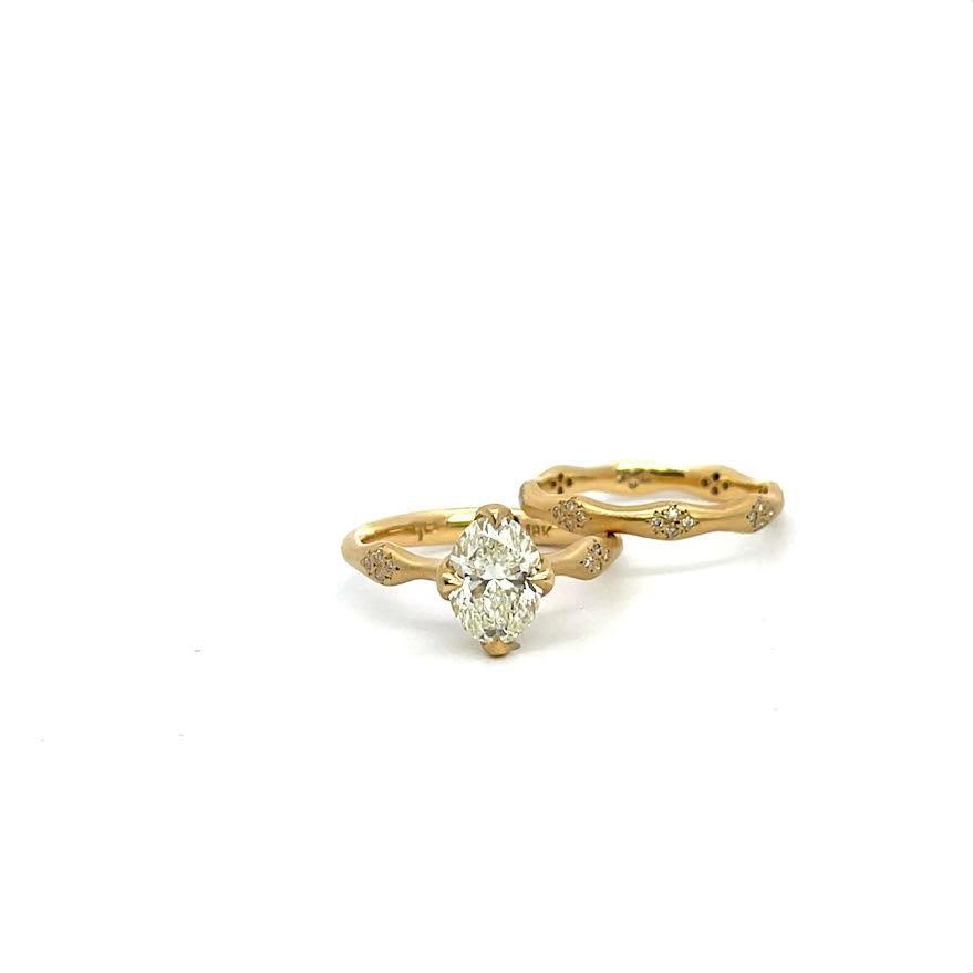 Yellow Gold 'Rosebud' Oval Solitaire