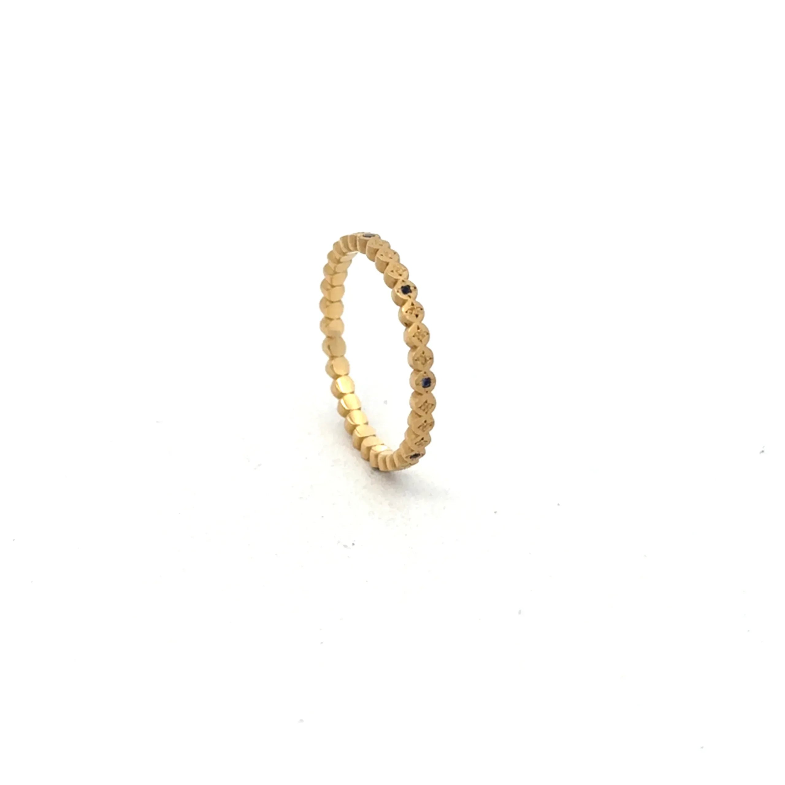 Yellow Gold and Sapphire Band