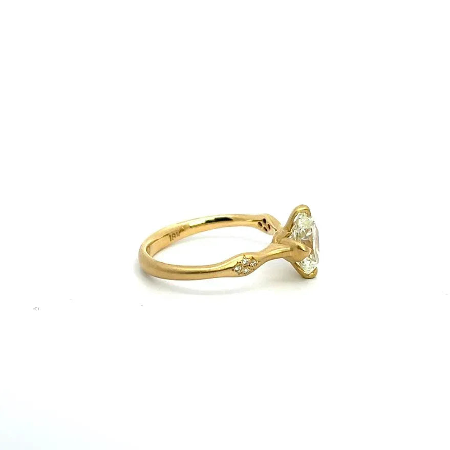 Yellow Gold 'Rosebud' Oval Solitaire