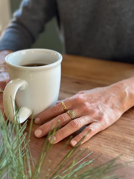 Yellow Gold Lotus Ring