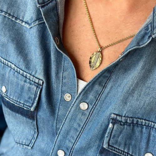 Gold Leaf Pendant