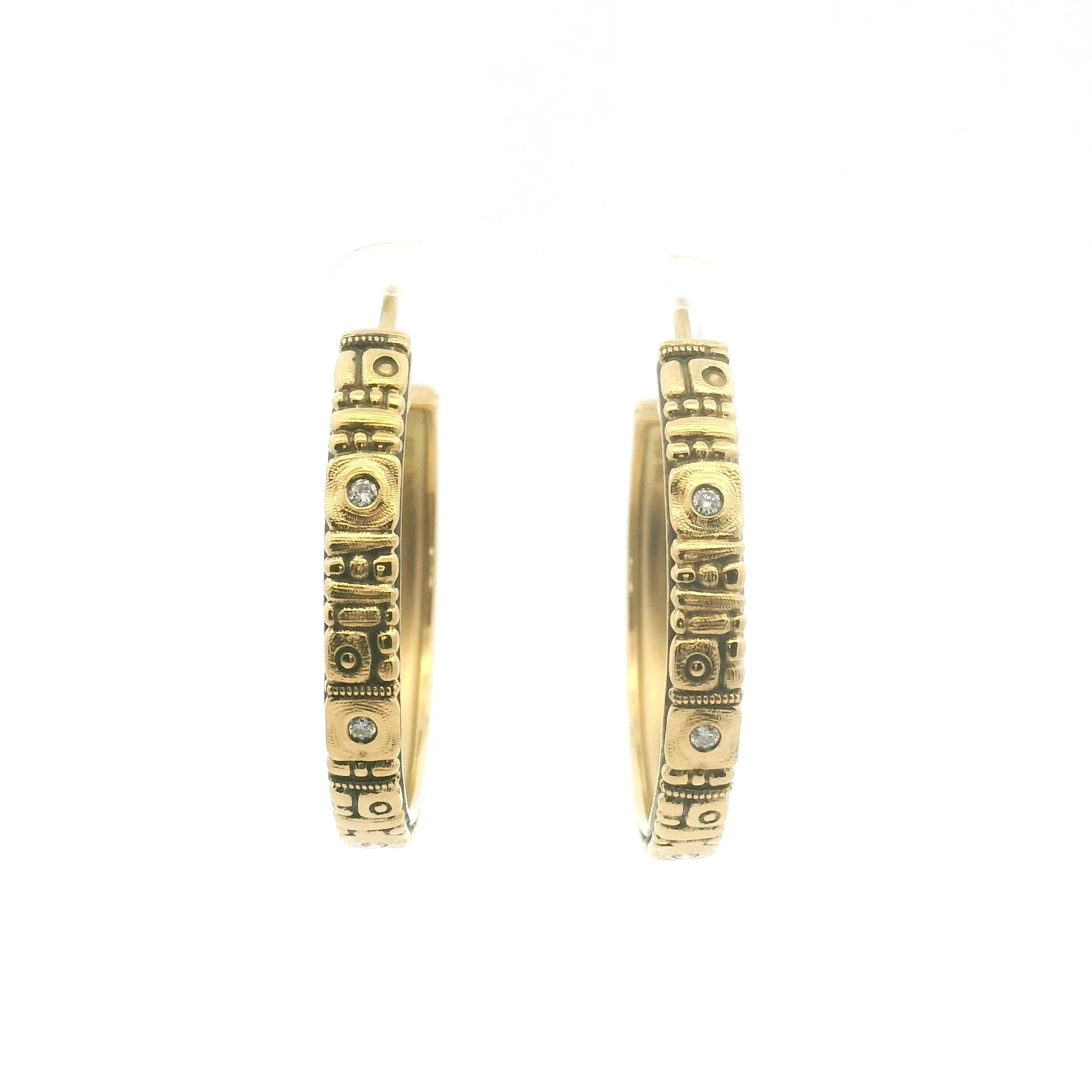 Yellow Gold "Seashore 2" Hoops