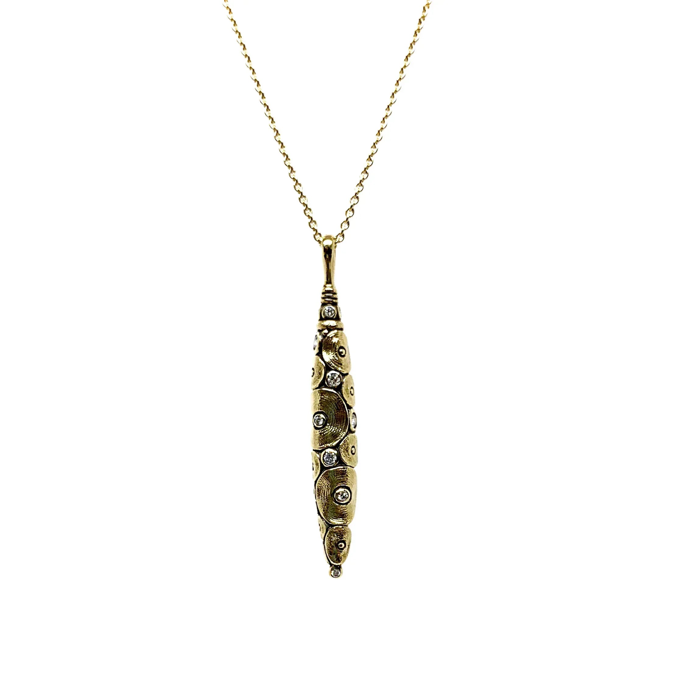 Yellow Gold and Diamond Shark Pendant