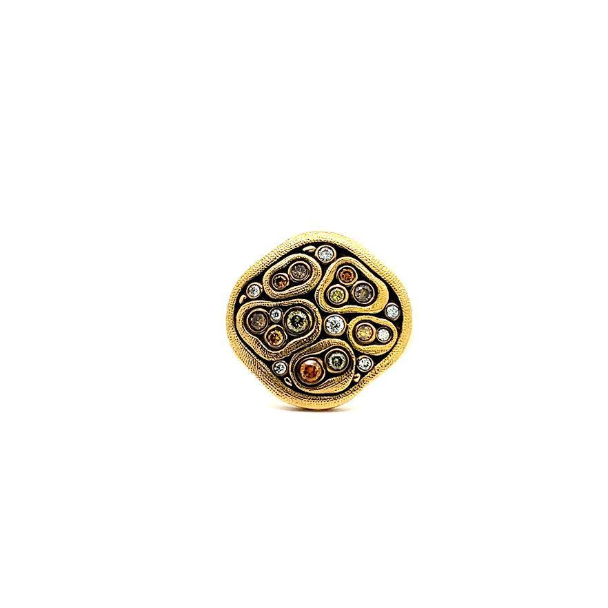 Natural Diamond Swirling Water Ring