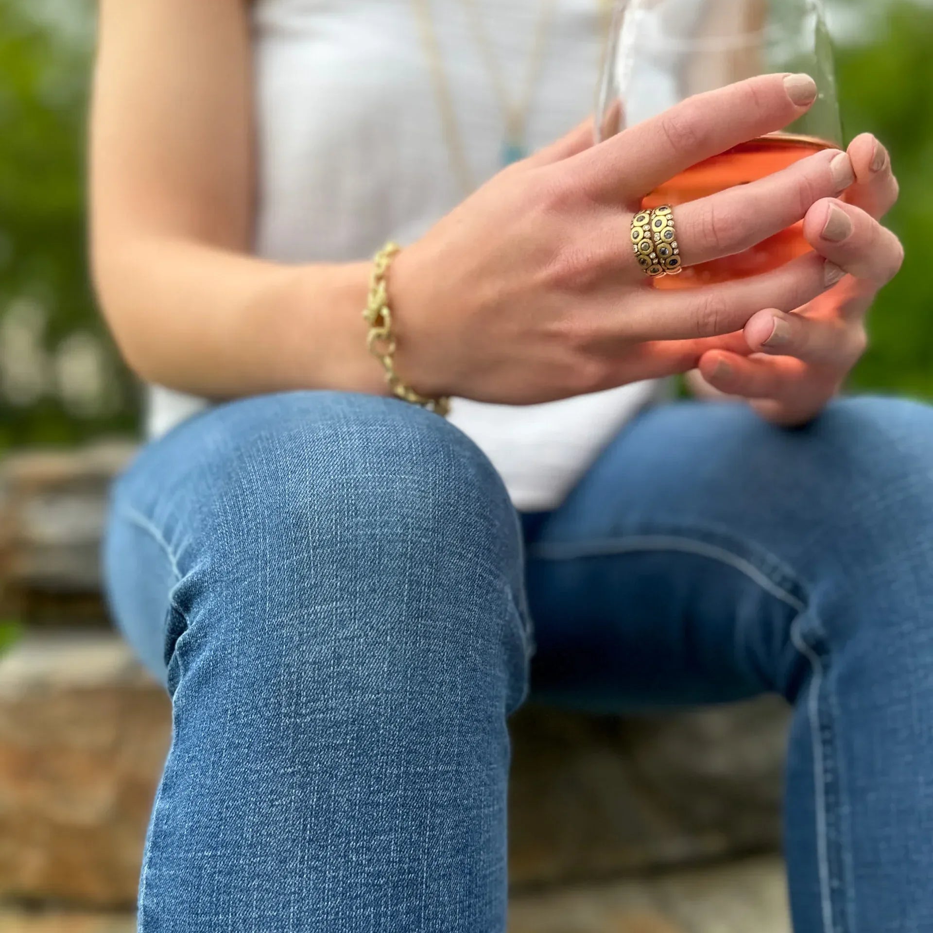 Seafoam Green Sapphire Candy Ring