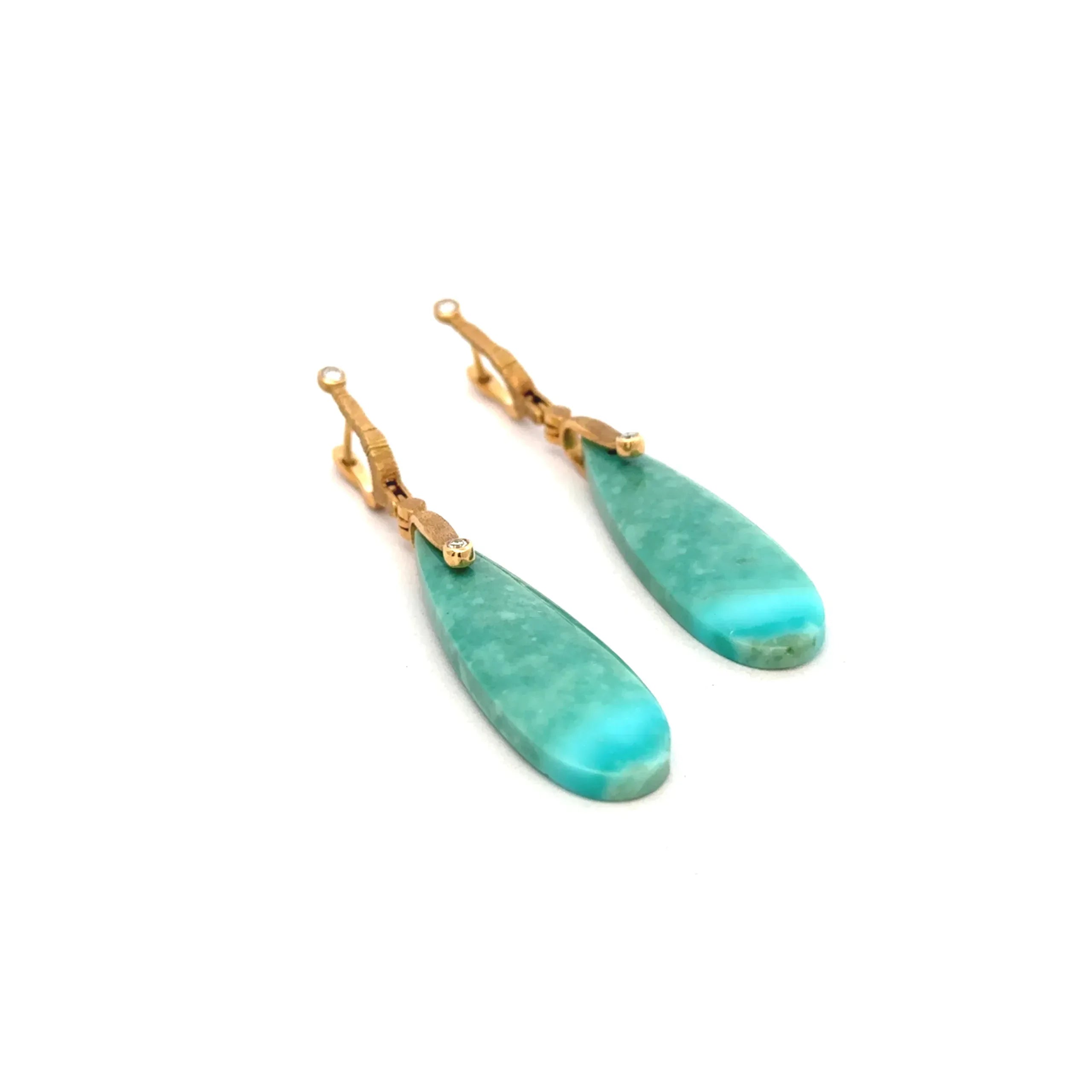 Chrysocola Sticks and Stones Earrings