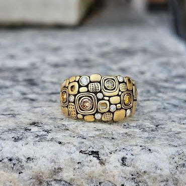 Little Windows Colored Diamond Ring