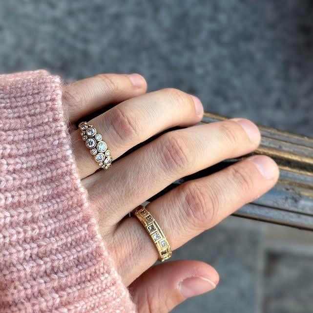 Gold and Diamond Dome Band