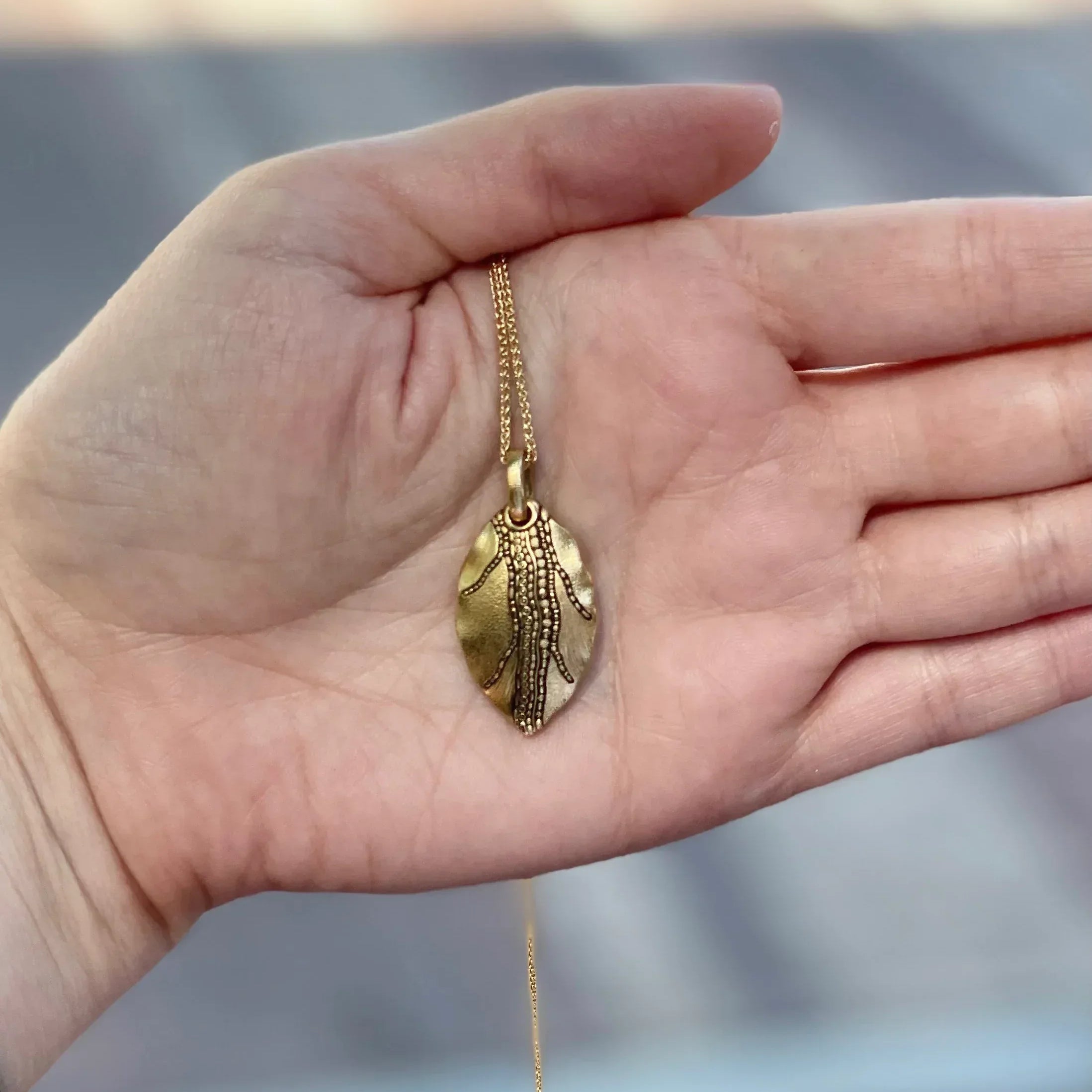 Gold Leaf Pendant