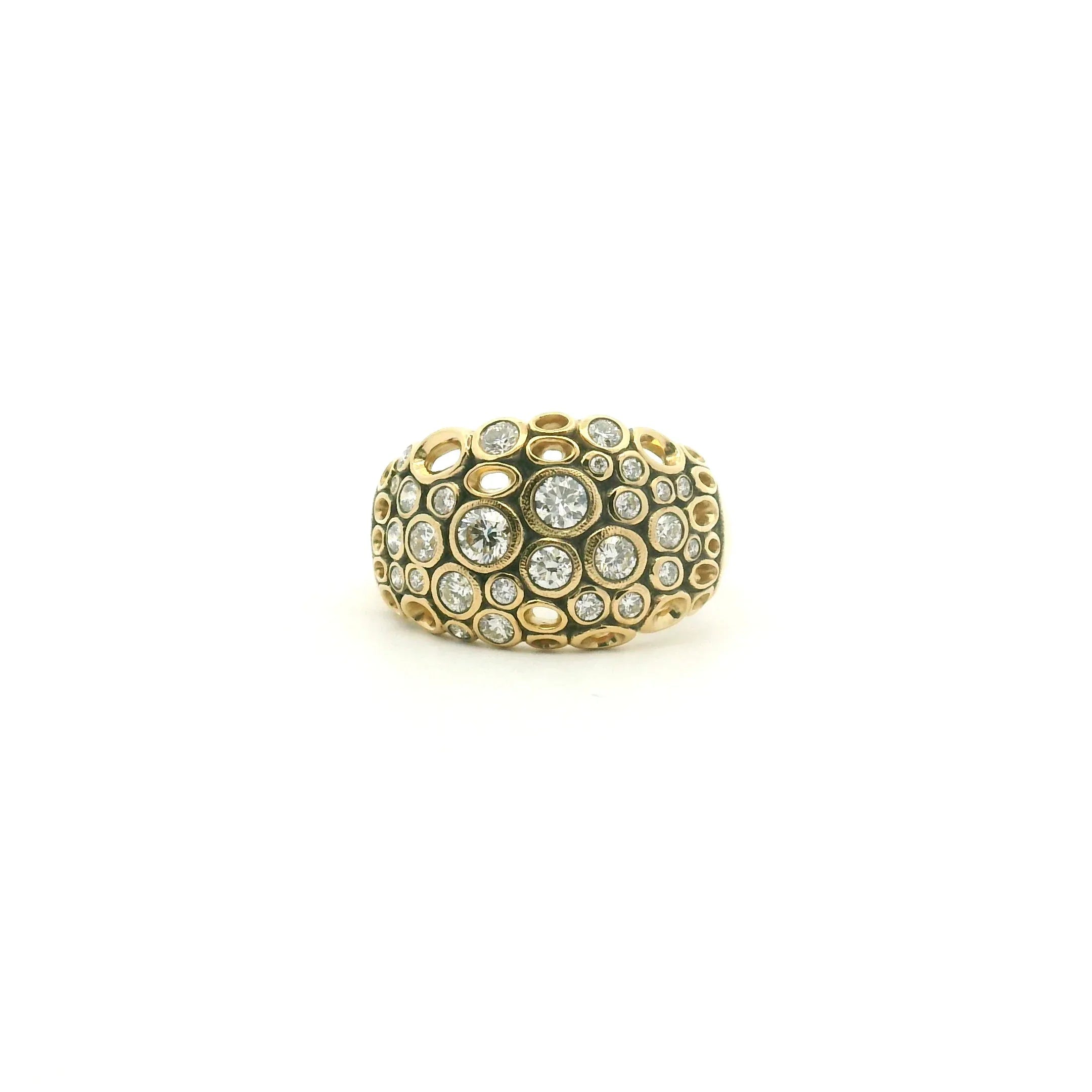 Yellow Gold "Open Work" Dome Ring