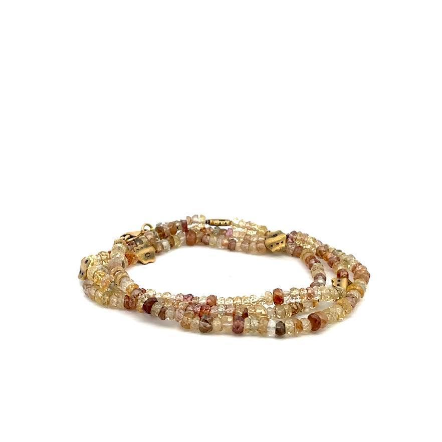Yellow Gold and Mixed Zircon 'Flora' Necklace
