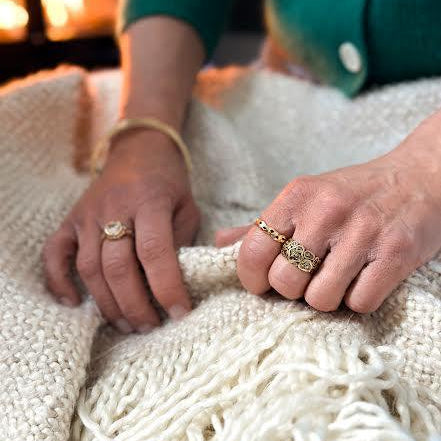 Yellow Gold Lotus Ring