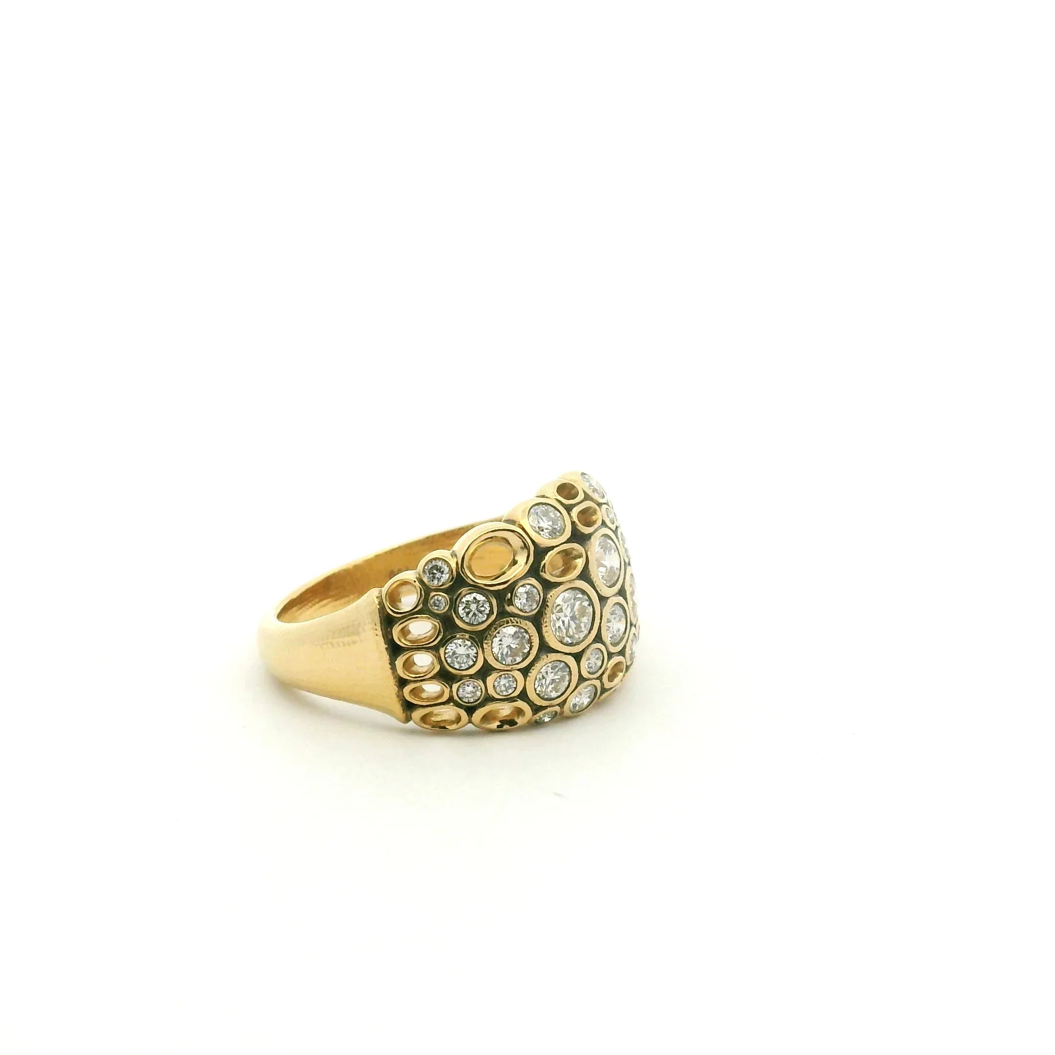 Yellow Gold "Open Work" Dome Ring