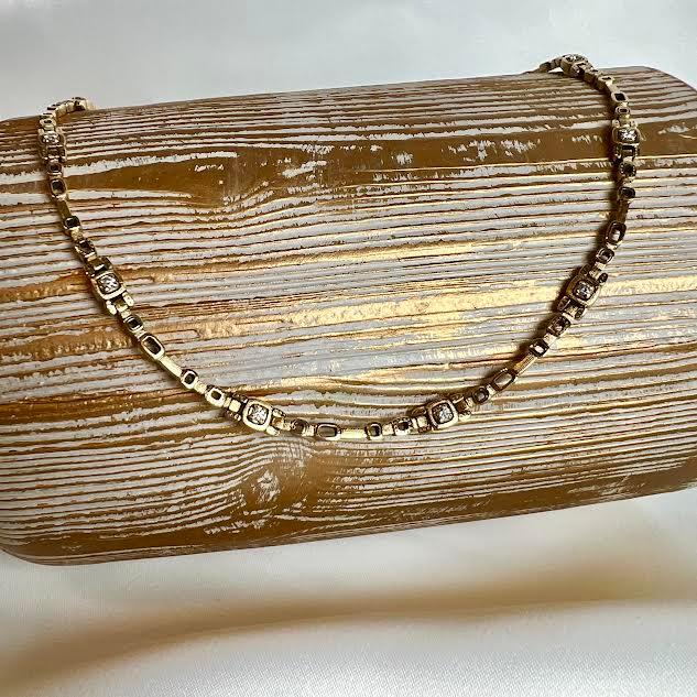 Yellow Gold and Diamond Path Necklace