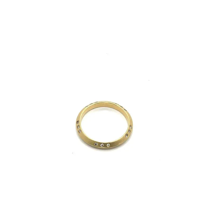 Yellow Gold and Diamond Patterned Band