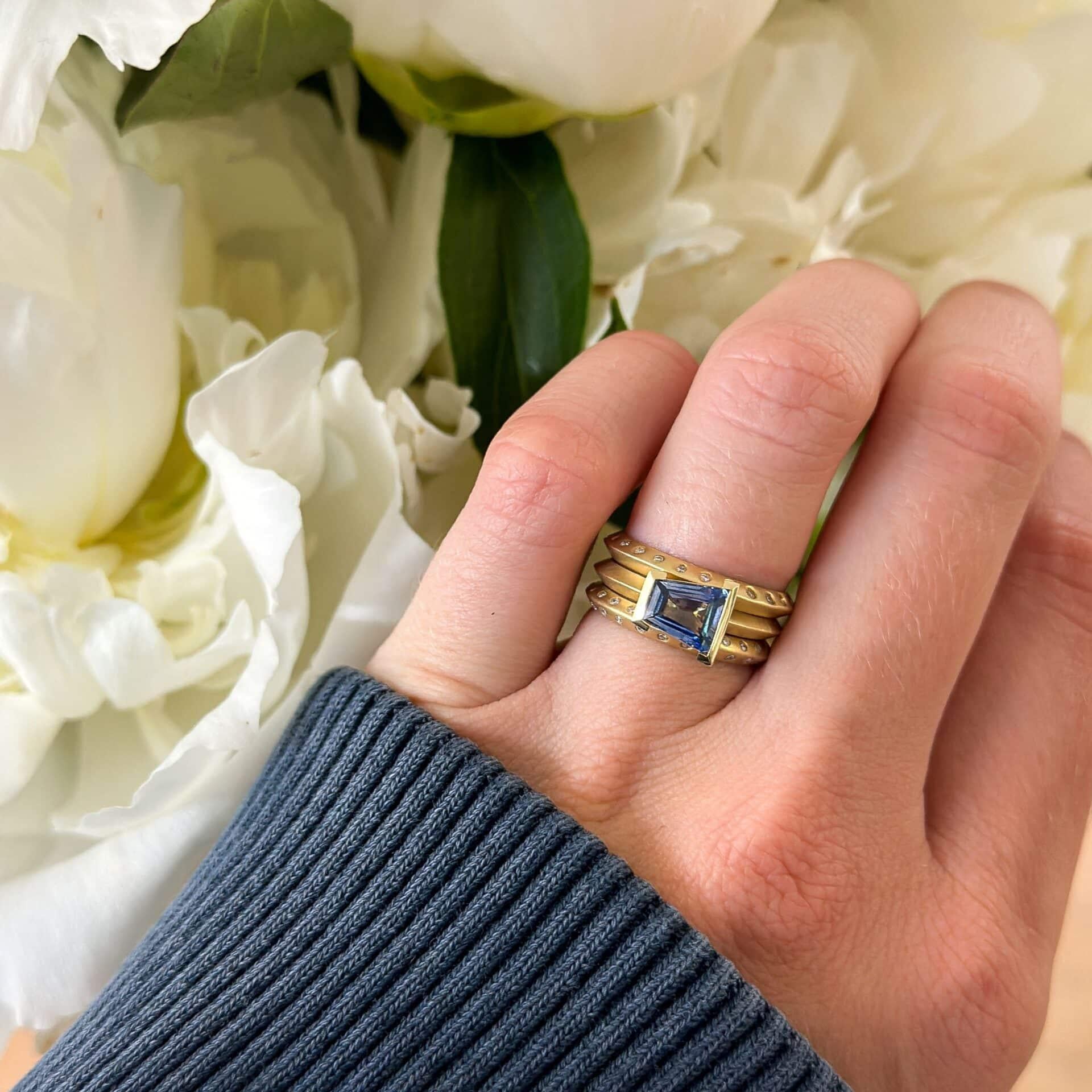 Knife Edge Diamond Eternity Band