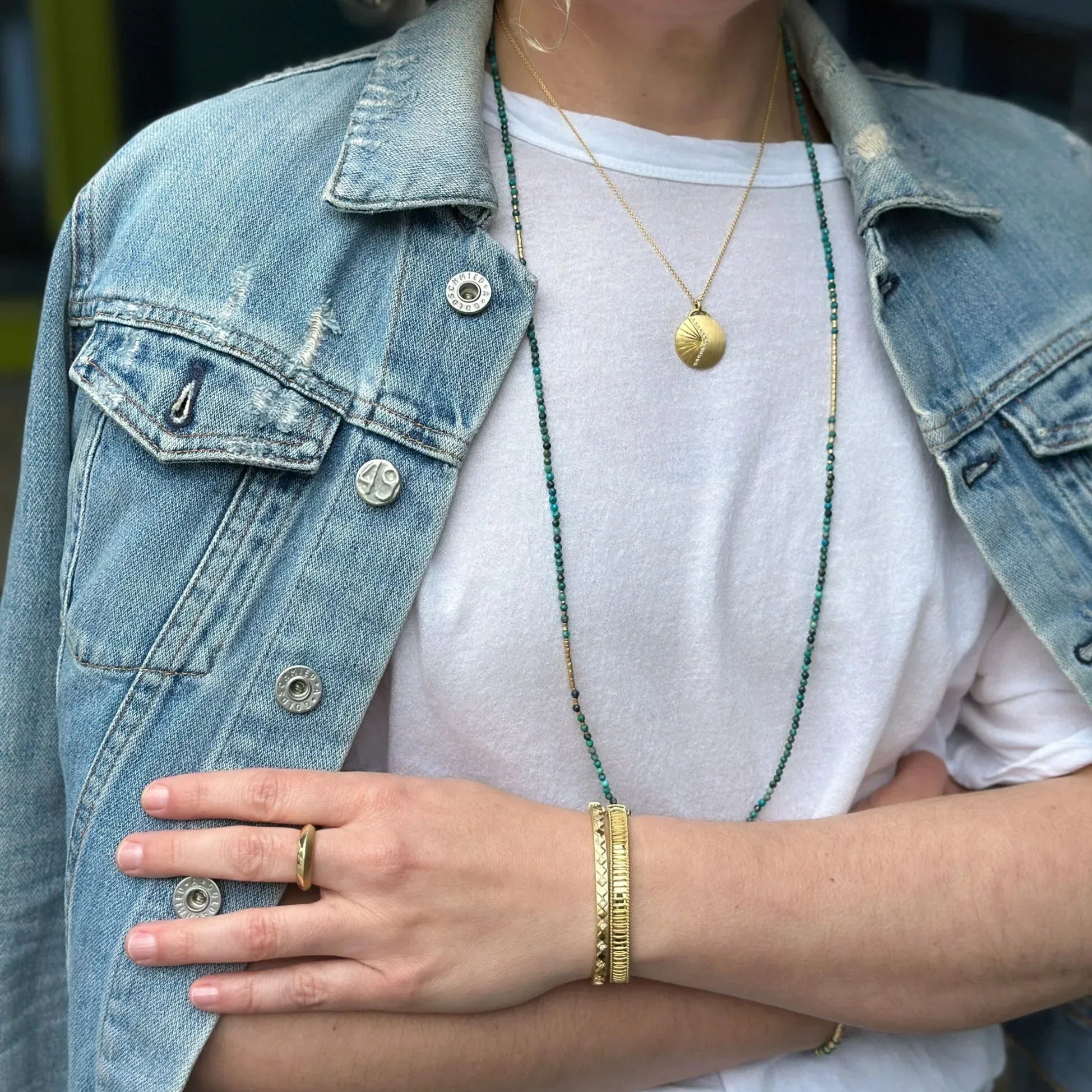 Yellow Gold and Diamond Carved Pendant