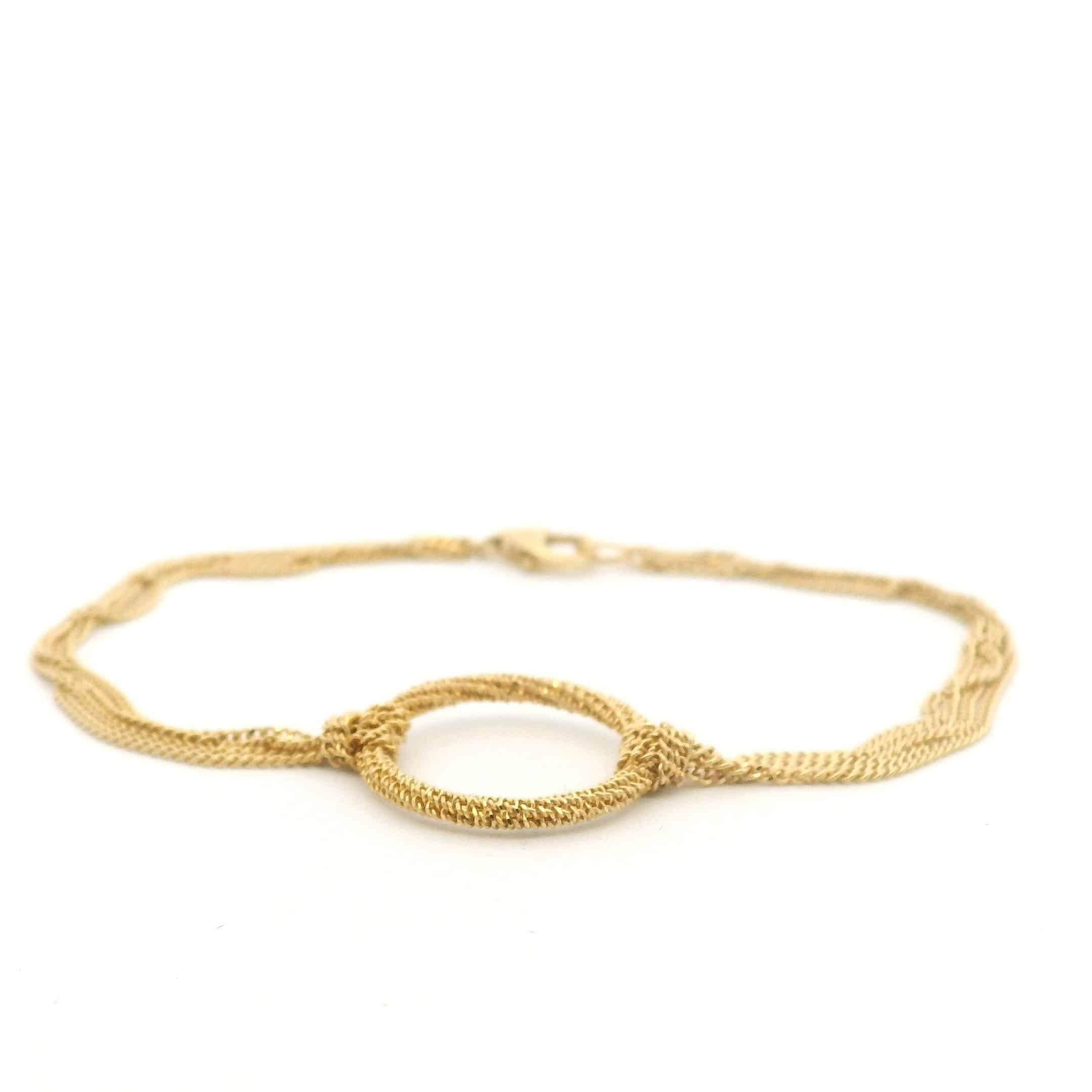 18 Karat Yellow Gold "Knotted circle bracelet"