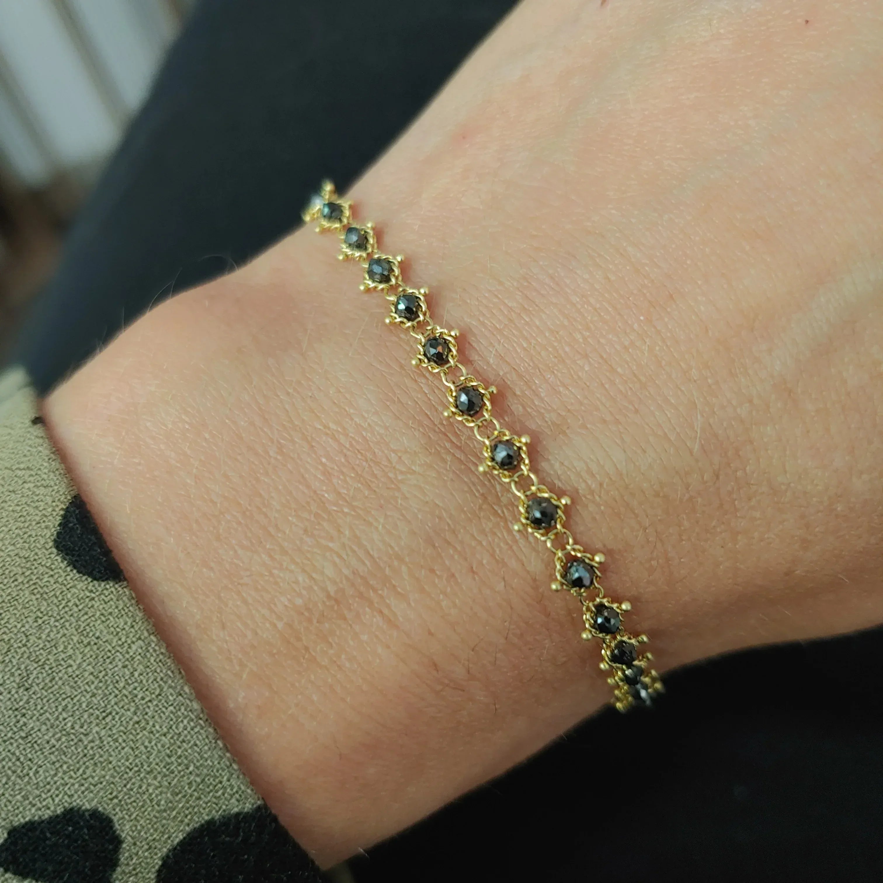 Black Diamond Textile Bracelet