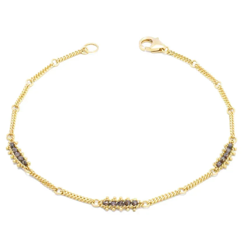 Champagne Diamond Station Bracelet