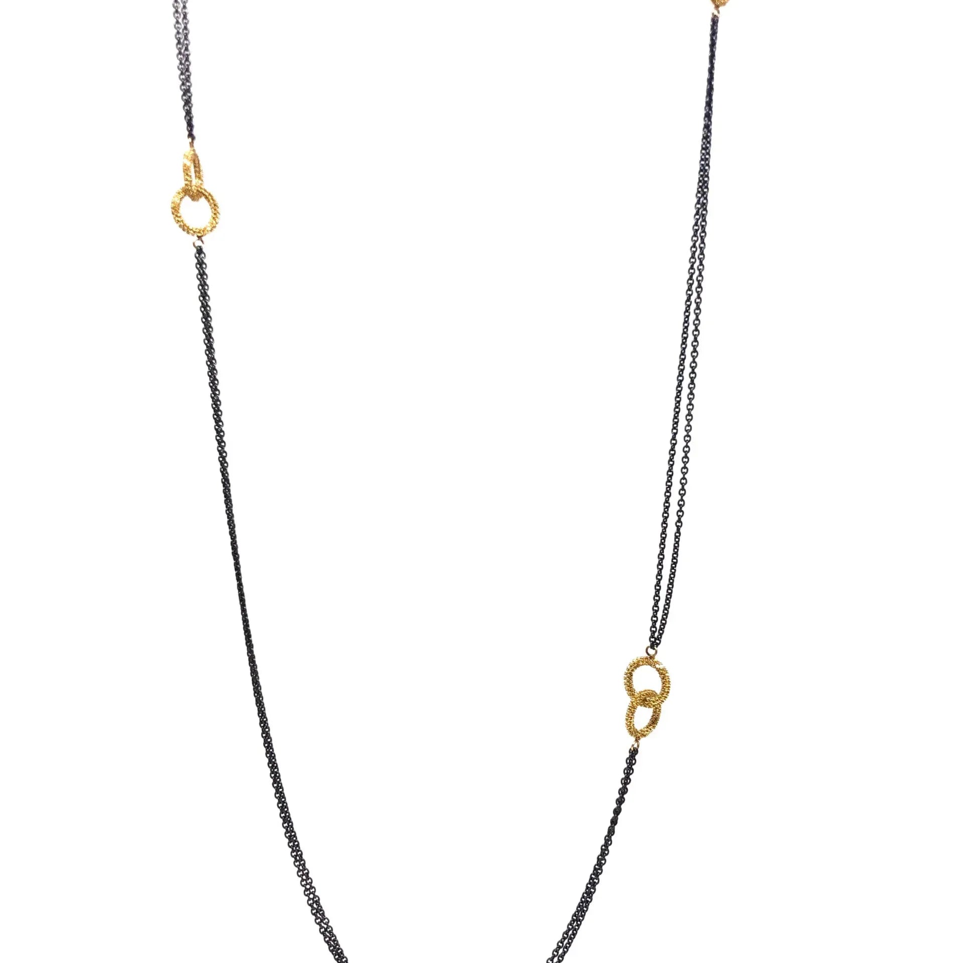 Mixed Metal Interlocking Circles Chain