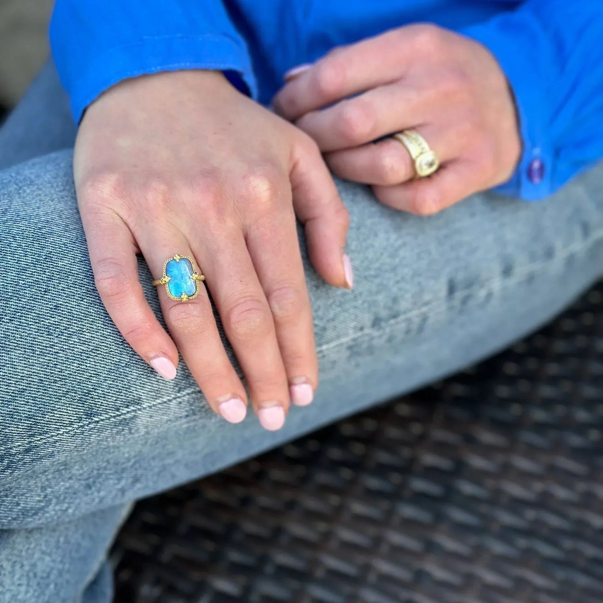 6.33CT Boulder Opal RIng