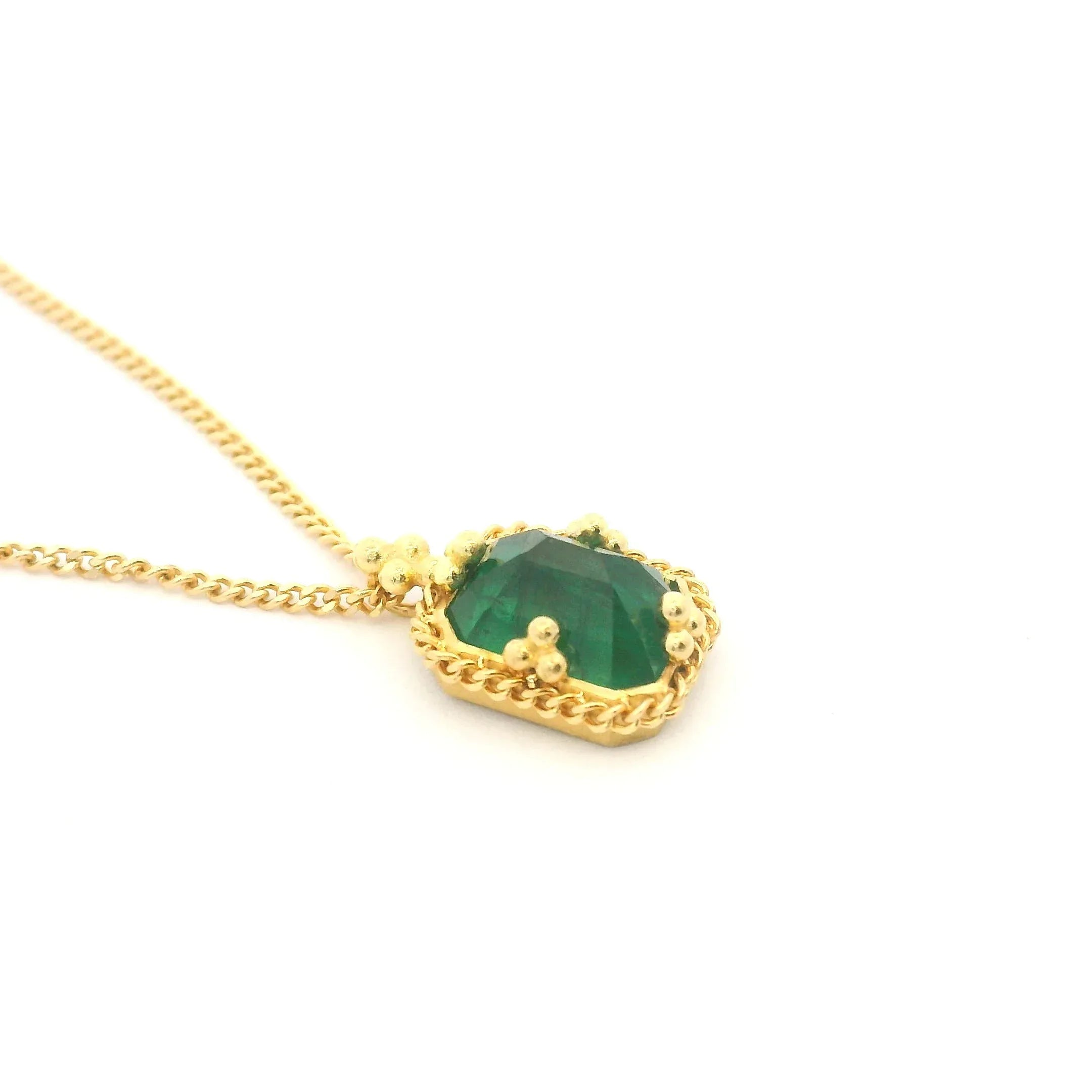 Yellow Gold Emerald Pendant