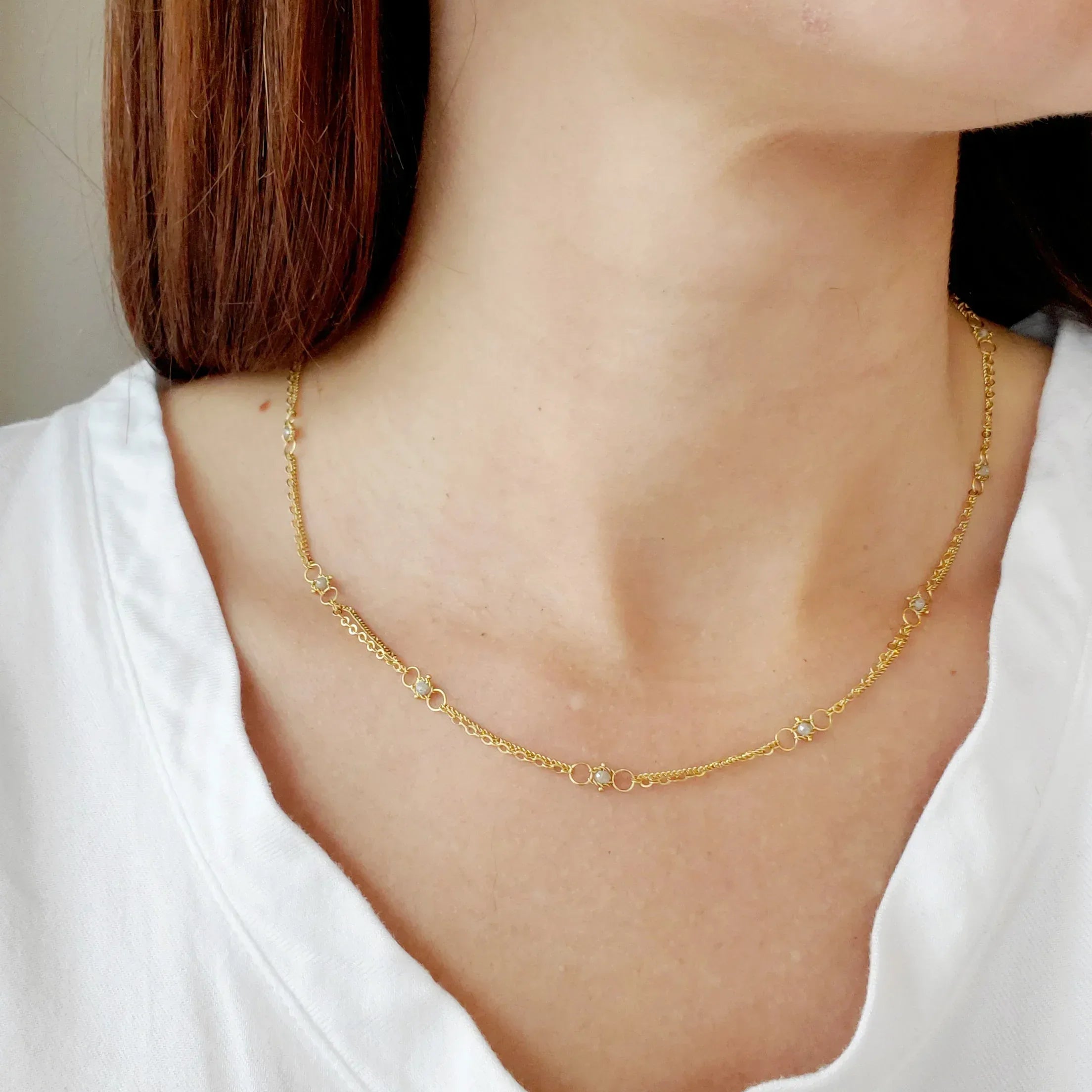 Grey Diamond Whisper Chain