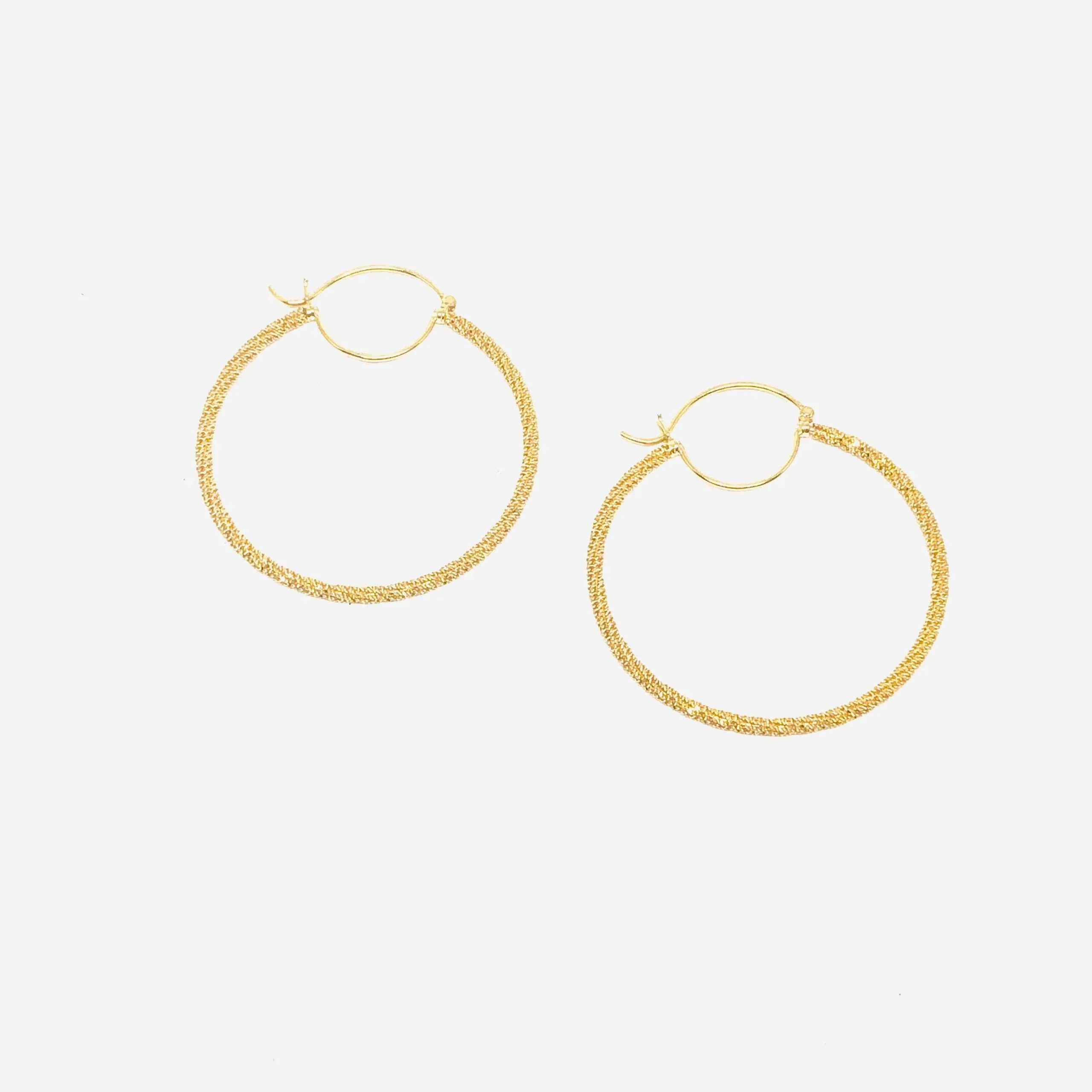 Large Gold Stardust Hoops
