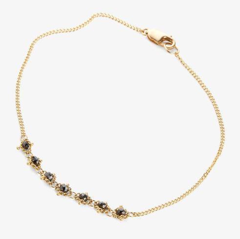 18K Woven Champagne Diamond Bracelet