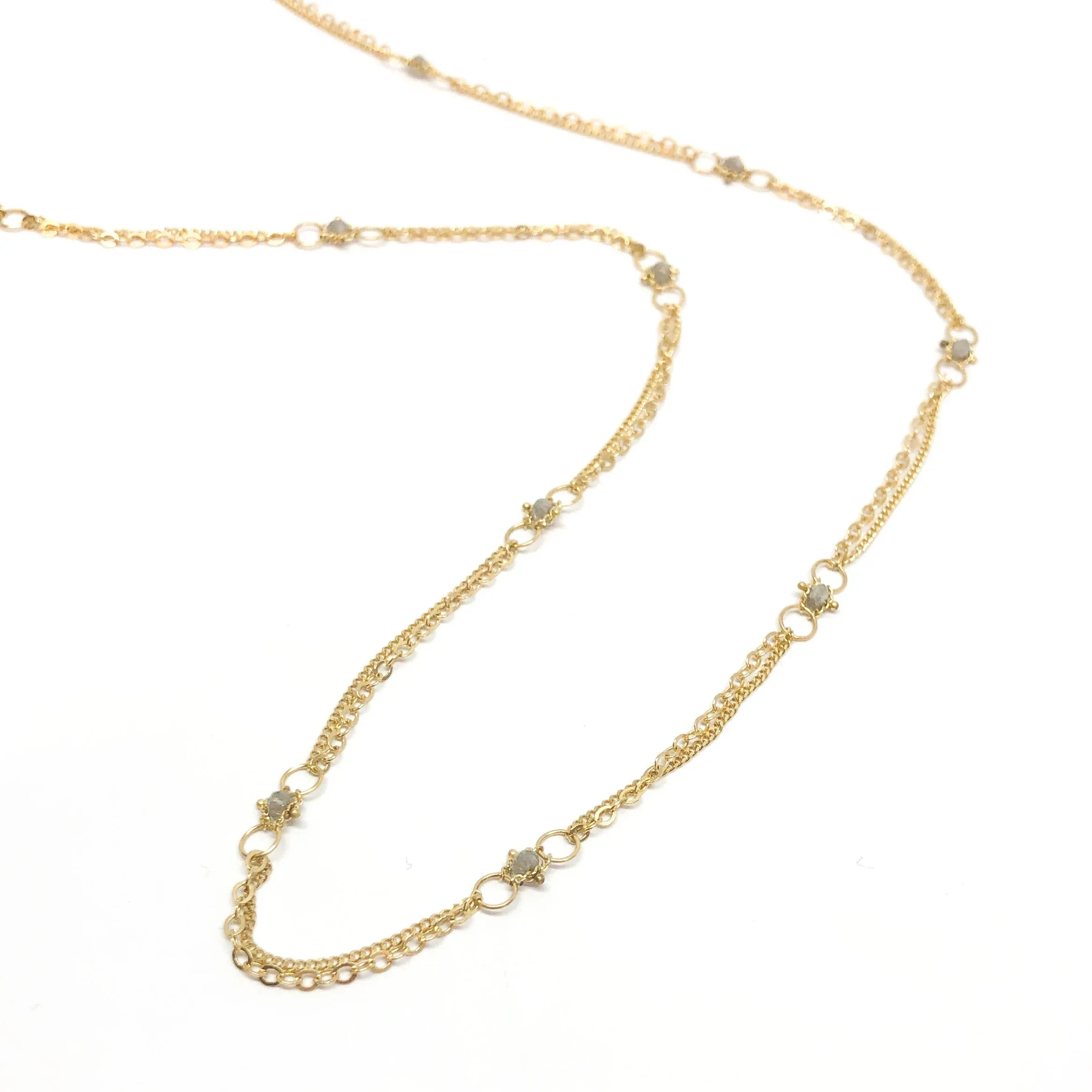 Whisper Chain with Silver Diamonds