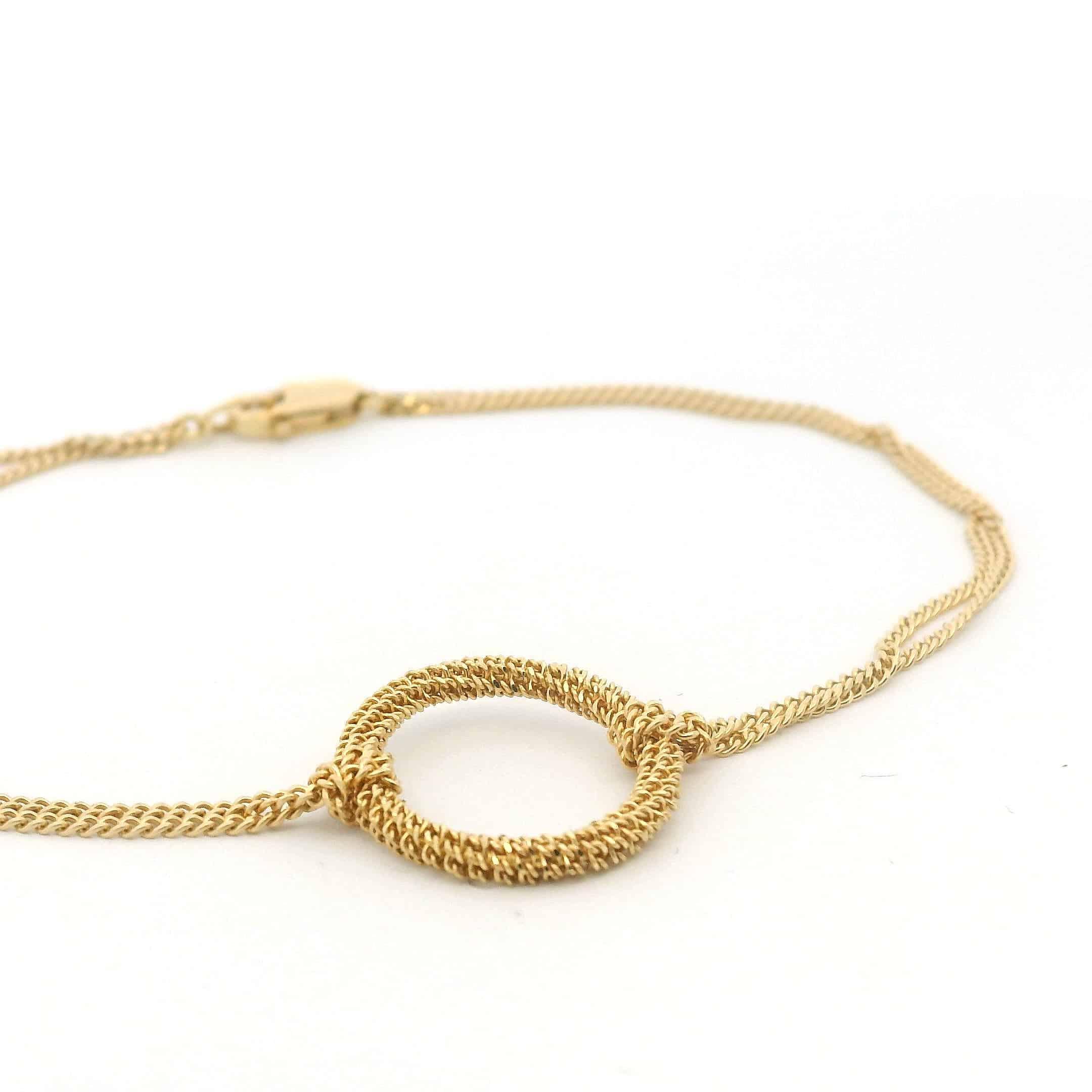 Yellow Gold Circle Bracelet