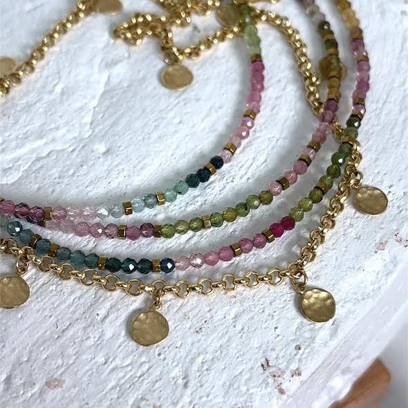 Watermelon Tourmaline Gemstone Wrap