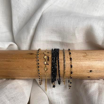 Yellow Gold and Spinel Tied Bracelet