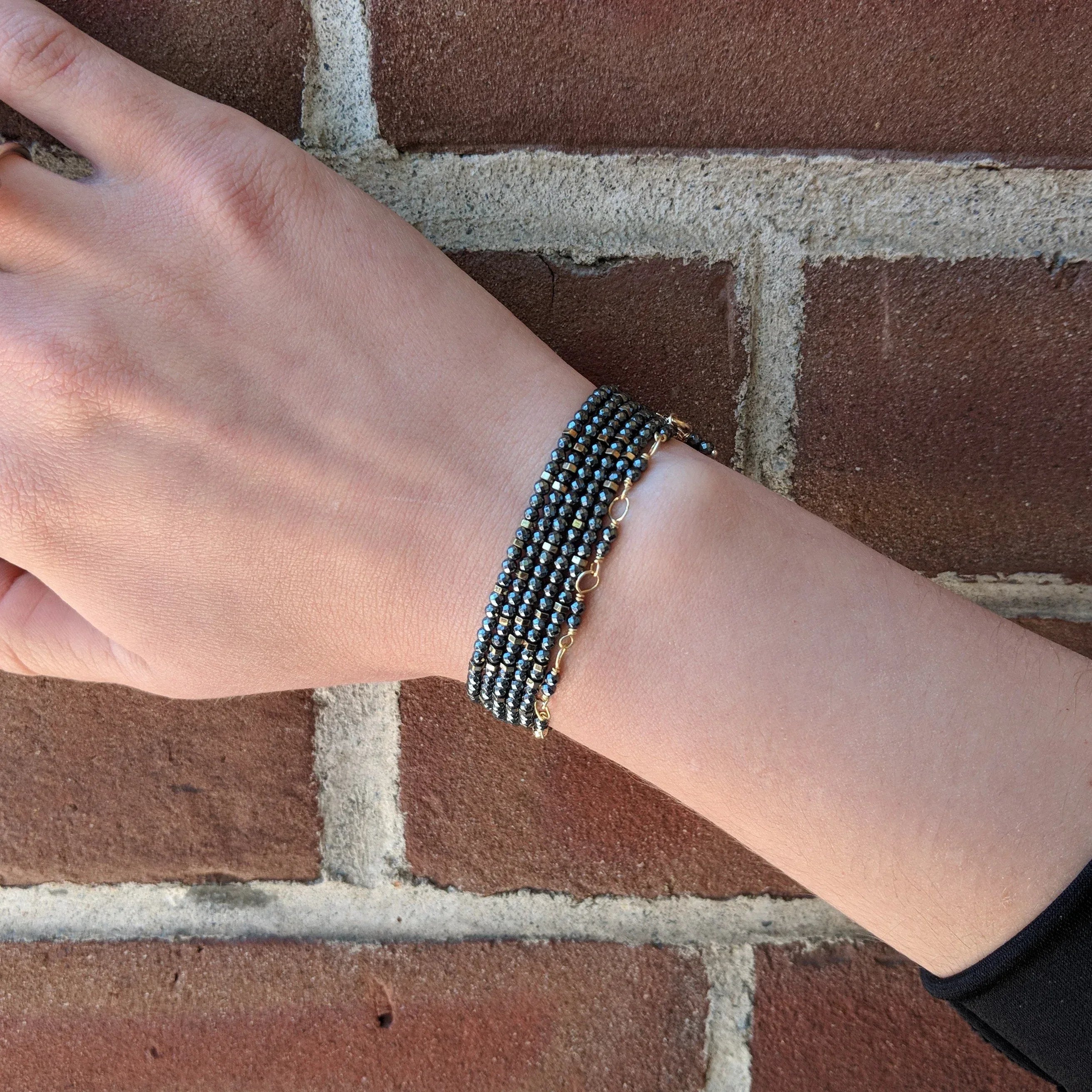 Hematite Confetti Wrap