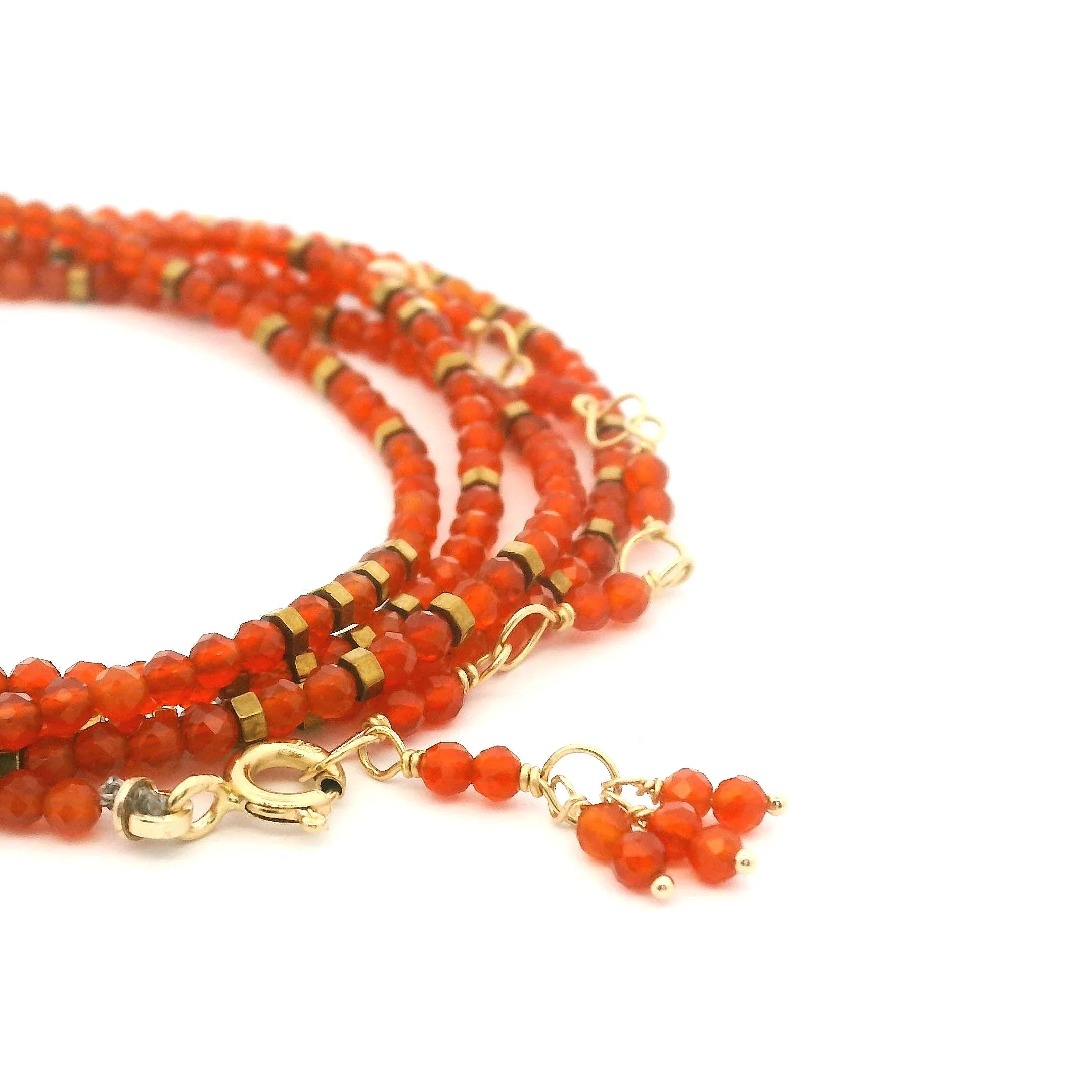 18 karat Yellow Gold and Carnelian Confetti Wrap
