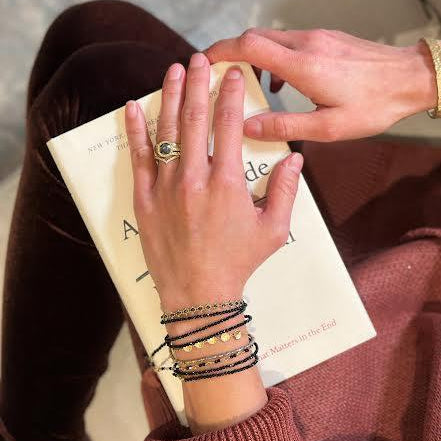 Yellow Gold and Spinel Tied Bracelet