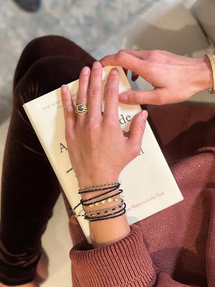 Yellow Gold and Spinel Tied Bracelet