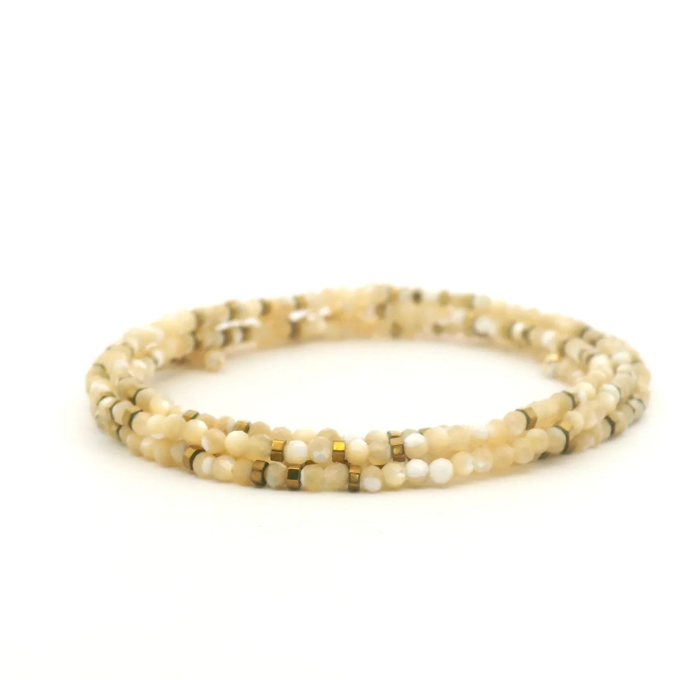 18 karat Yellow Gold and Mother of Pearl Confetti Wrap