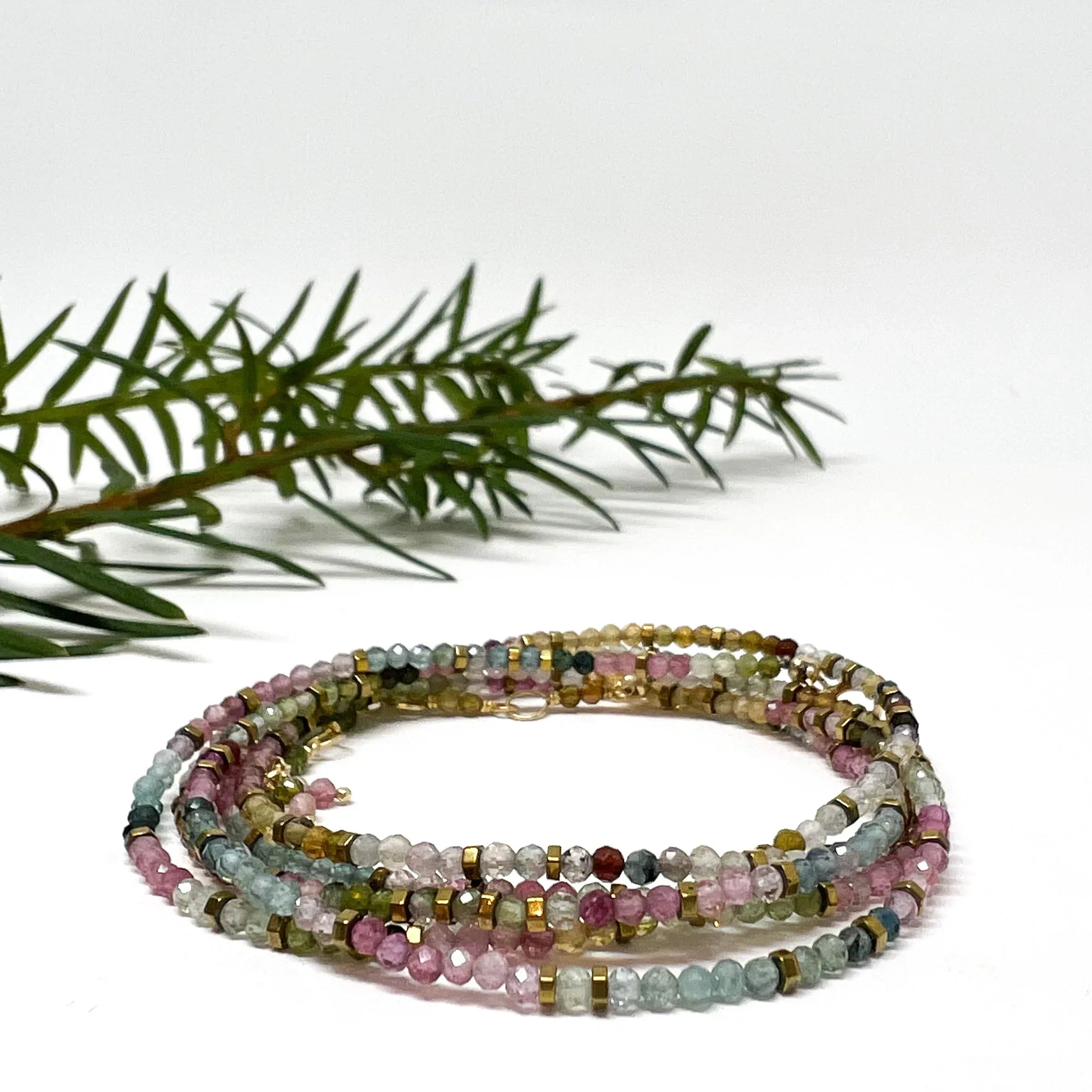 Watermelon Tourmaline Gemstone Wrap