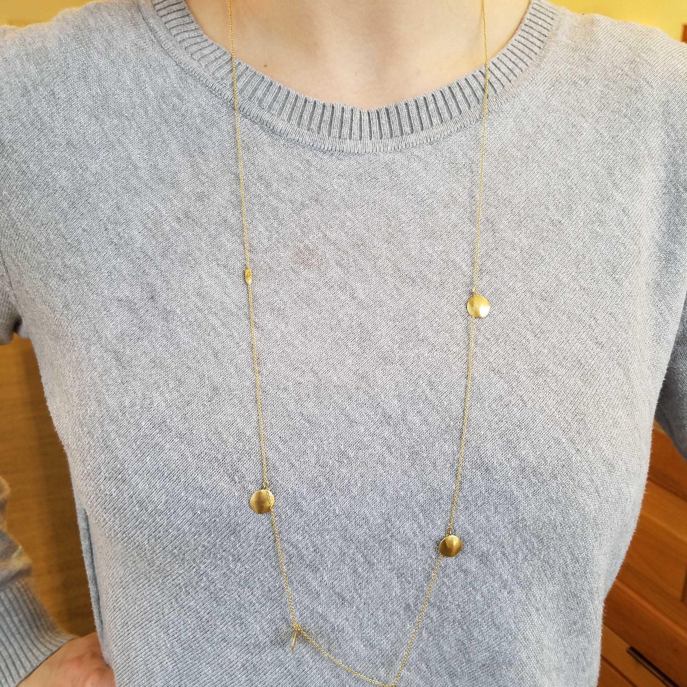 Anne Sportun 5-Disc Long Layering Necklace