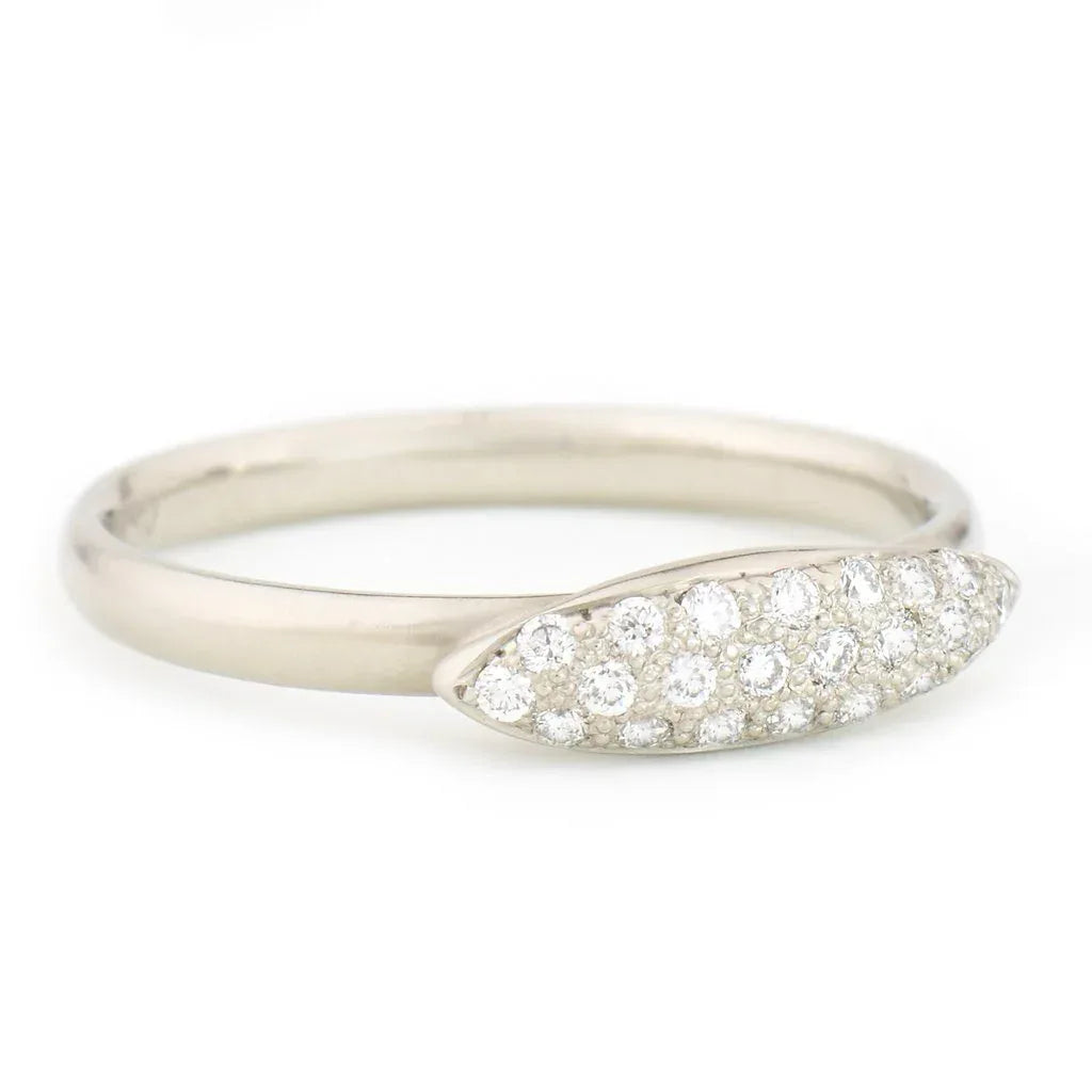 Elongated Rain Drop Ring - 18K Yellow Gold