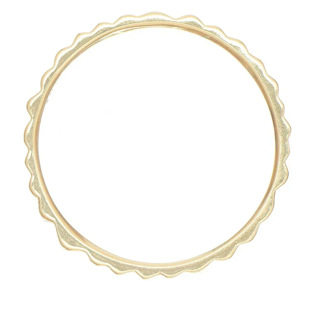 Slim Polished Textured Band18K Yellow Gold