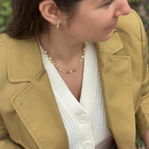 Venice Yellow Gold and Diamond Necklace