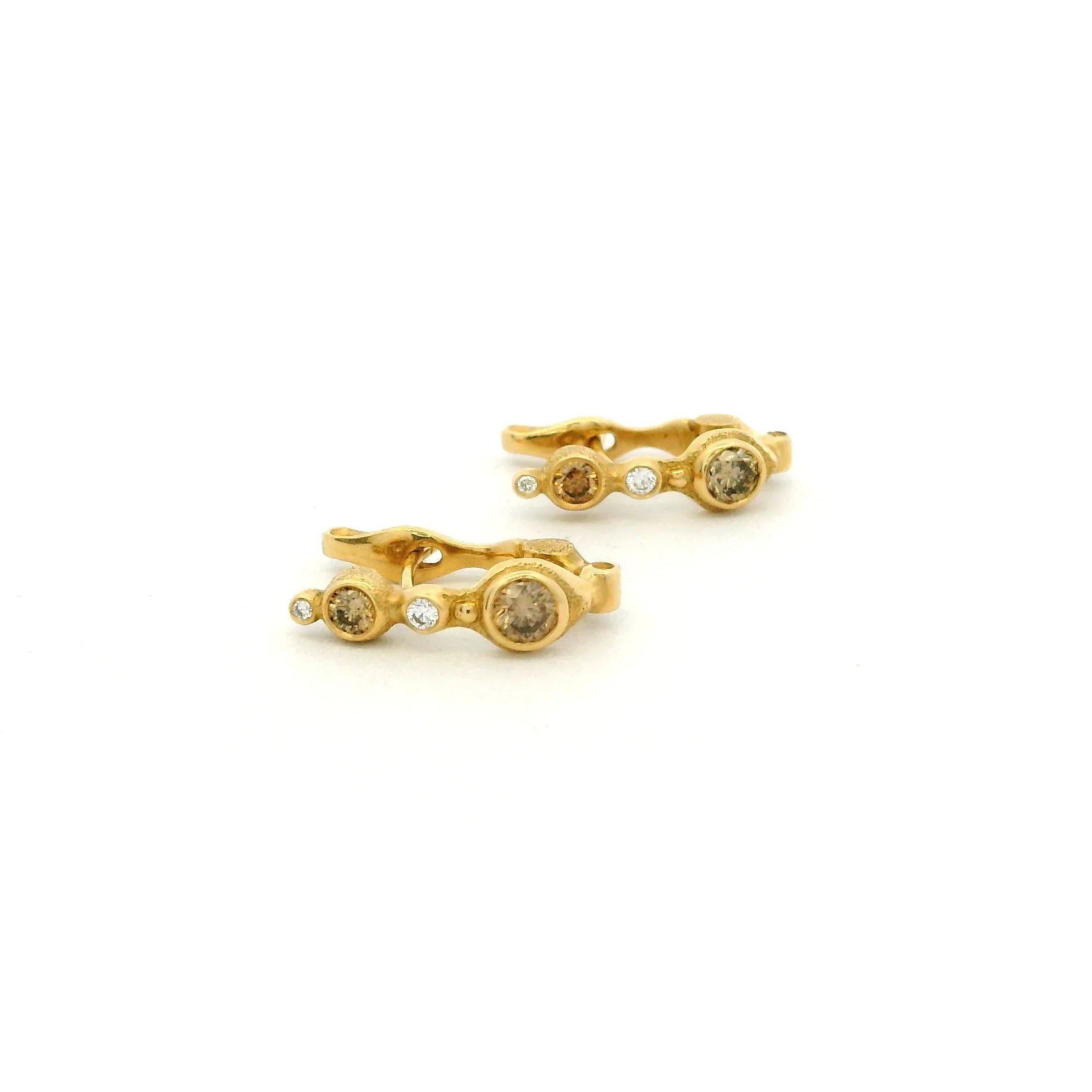 Yellow Gold Hinged Hoop Earrings