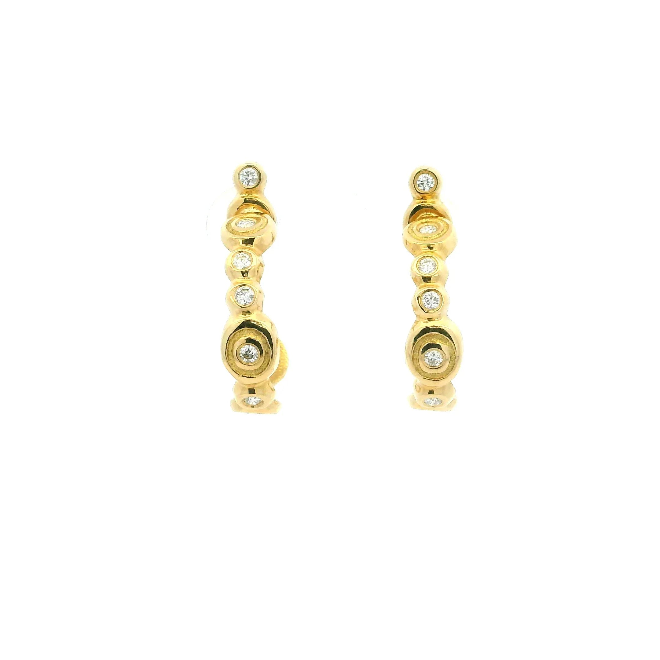 18 Karat Gold "Happy Circles" Hoops