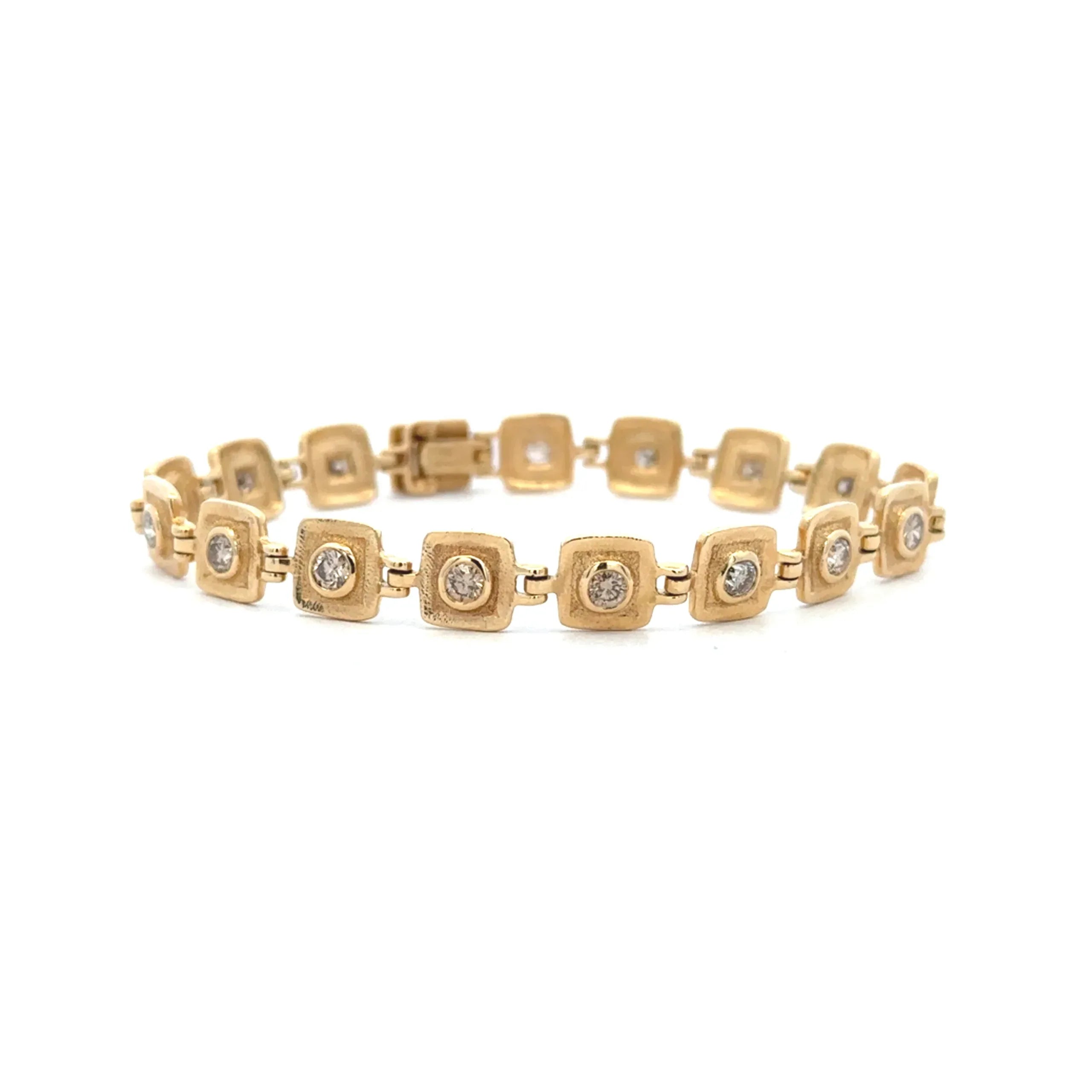 Square Cognac Diamond Bracelet