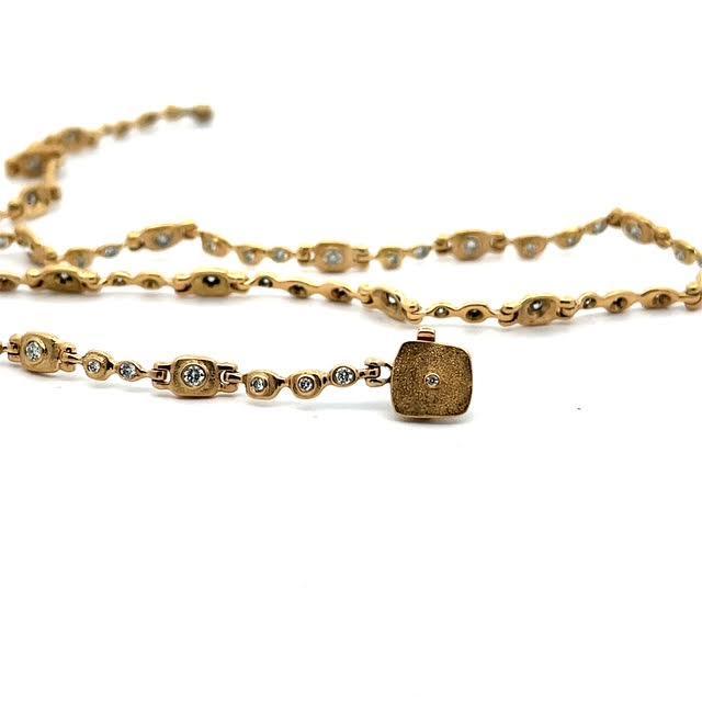 18 karat Yellow Gold and Diamond Necklace